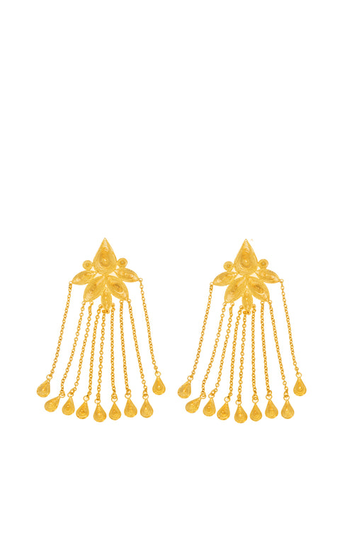 Golden Chain Drop Earrings